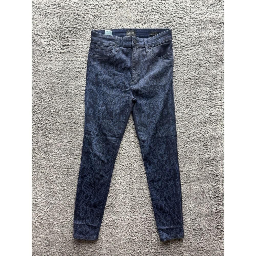 Joe's The Charlie High-Rise Skinny Ankle Snake Print Jeans Blue Womens‎ Size 28